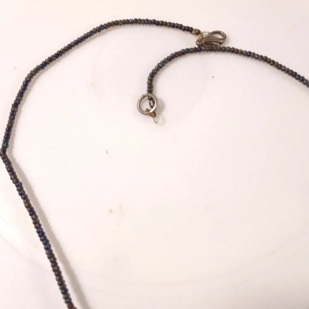 Flower Charm Necklace | Delicate Beaded Layering Chain